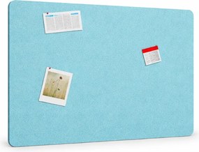 Tablica akustyczna 120x80 cm, zaokrąglone rogi, jasnoniesbieska