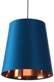 Granatowa lampa wisząca z abażurem rose gold - S402 S9-B95