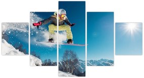 Obraz - Snowboardzista (125x70 cm)
