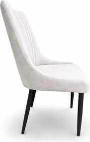 Tapicerowane krzesło Massimo z pionowymi przeszyciami w stylu loftowym