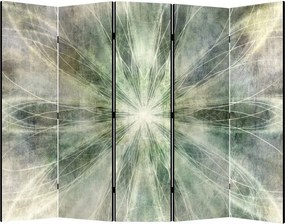 Parawan pokojowy 5-częściowy 225x172 Dwustronny dekoracyjny boho artystyczny Szary Zielony Dmuchawiec