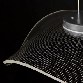 Akrylowa lampa wisząca z transparentnym kloszem Velo No.1