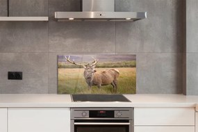 Panel Szklany Samotny Jeleń na tle Horyzontu