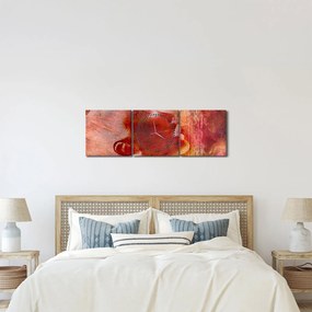 Obraz - Profil twarzy kobiety (z zegarem) (90x30 cm)