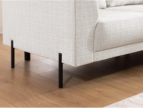 Beżowy narożnik z tkaniny szenilowej (prawostronny/w kształcie litery L) Mauris – Ropez