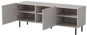 PAXOS RTV-1 TV stolik RTV 150 cm,kaszmirowy nowoczesny ryflowane fronty