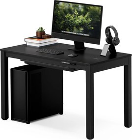 Biurko regulowane elektrycznie podnoszone czarne, 120x63 cm: EVAN