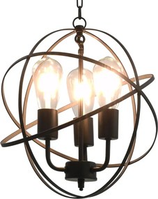 Czarna industrialna lampa wisząca okrągła - EX174 N6-B11
