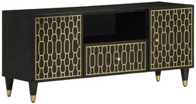 Czarna niska szafka RTV na nóżkach K9-S29