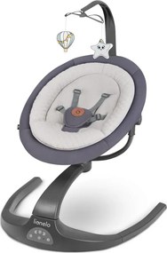 Lionelo - Huśtawka dla dzieci z melodią RINA 4xAA Grey Concrete + pilot zdalnego sterowania