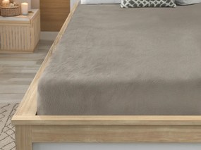 PrzytulneMieszkanie.pl Prześcieradło z mikropluszu SOFT 90x200 cm brązowe