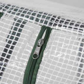 Outsunny Szklarnia Foliowa z Okienkiem PE Cieplarnia na Pomidory 119x60x60cm Biała | Aosom PL