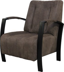 Nowoczesny fotel Looft w kolorze brązowym-ponadczasowy styl