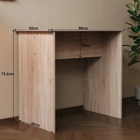 Biurko Komputerowe Dąb Sonoma 80 cm – Skandynawskie Loft do Biura