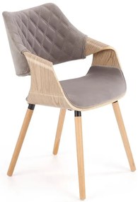 Krzesło K396 VELVET szare HALMAR