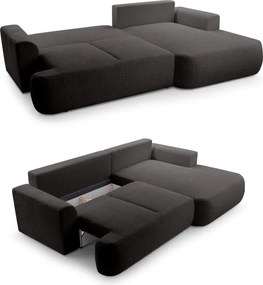 Narożnik VELO wolnostojący układ L strona Prawa z funkcją spania w tkaninie Coral 60