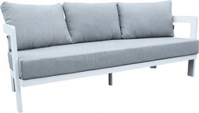 Zestaw mebli ogrodowych biały, trwały, nowoczesny