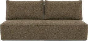 Sofa z Funkcją Spania MAVIA Brązowa Boucle Nowoczesna