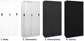 Industrialna stalowa szafa przesuwna z kluczem  czarnaE3-W99