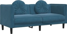 Sofa 2-osobowa z poduszkami niebieska C5-H64