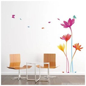 Komplet naklejek Ambiance Rainbow Flowers
