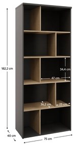 Biblioteczka ADAPO 02, antracyt