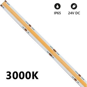 Taśma LED COB 5m IP65 jednokolorowa 15W/MT 24V - 3000K