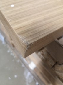 PROMOCJA Czarny stół jadalniany z blatem w dekorze dębu PURO 60x60 II. klasa jakości