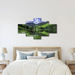 Obraz - Krajobraz z jeziorem (125x70 cm)