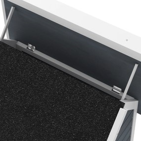 PawHut Domek dla kota, odporny na warunki atmosferyczne, z oknem, 77x57,5x68cm, Szary/Czarny