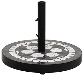 Okrągła podstawa pod parasol ogrodowy terakota + czarny H1-F12