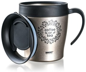Banquet Kubek termiczny podróżny TAZZA 330 ml,beżowy