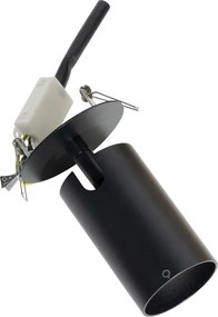 Zestaw 6 nowoczesnych reflektorów wpuszczanych czarnych GU10 50mm - Chels