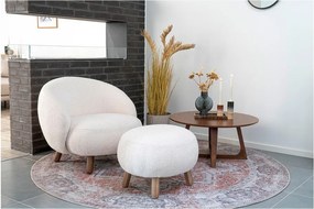 Kremowy fotel z podnóżkiem Savona – House Nordic