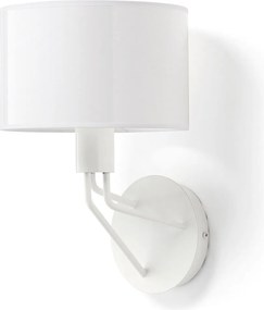 Kinkiet DIAGONAL styl nowoczesny - wys. 28,5 cm - E27 13W - klosz z tworzywa sztucznego ø22 cm - stalowo-bia?y - IP20 - wewn?trzne