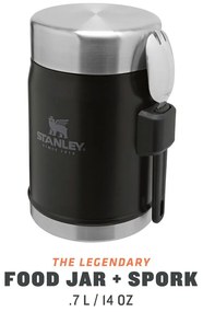 Czarny termos na jedzenie ze stali nierdzewnej 400 ml Legendary Classic Black – Stanley