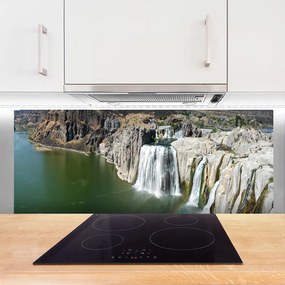 Panel Kuchenny Wodospad Wpadający Do Jeziora