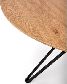 Okrągły stół Rufin 120 cm – elegancki i nowoczesny stół do jadalni z designerską stalową podstawą i blatem MDF