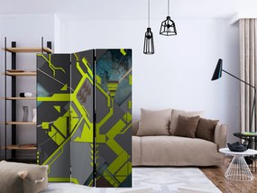 Parawan dwustronny Dla dzieci 135x172 cm 3-częściowy szary ARTGEIST B