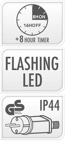 Dekoracja świąteczna LED, renifer, 54 x  59 cm