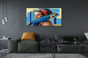 Zdjęcie na płótnie Papuga Ara na Ramieniu