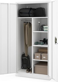 Szafa gospodarcza zamykana biała DAWID D600 900 x 1850 x 600 mm