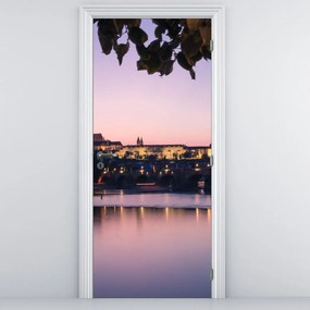 Fototapeta na drzwi- Zamek Praski i Wełtawa (95x205cm)