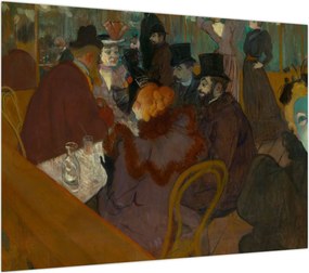 Obraz na szkle - Henri de Toulouse-Lautrec, At the Moulin Rouge, reprodukcje (70x50 cm)