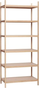Regał z drewna dębowego Hübsch Library, 80x190 cm