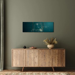 Obraz - Magiczny jeleń w nocy (z zegarem) (90x30 cm)