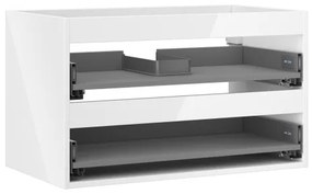 Mexen Box-A korpus szafki podumywalkowej 80 cm, 2 szuflady, biały połysk - 91AX0-0800-470-2-00