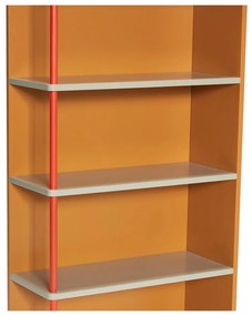 Pomarańczowy regał ścienny z litego drewna jesionowego 60x109 cm Apollo – Hübsch