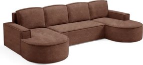 Narożnik MOLLY XL wolnostojący układ U z funkcją spania w tkaninie Abriamo 12 DomoHome