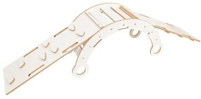 Biała huśtawka z litego drewna sosnowego 39x75x38 cm Montessori – Meowbaby